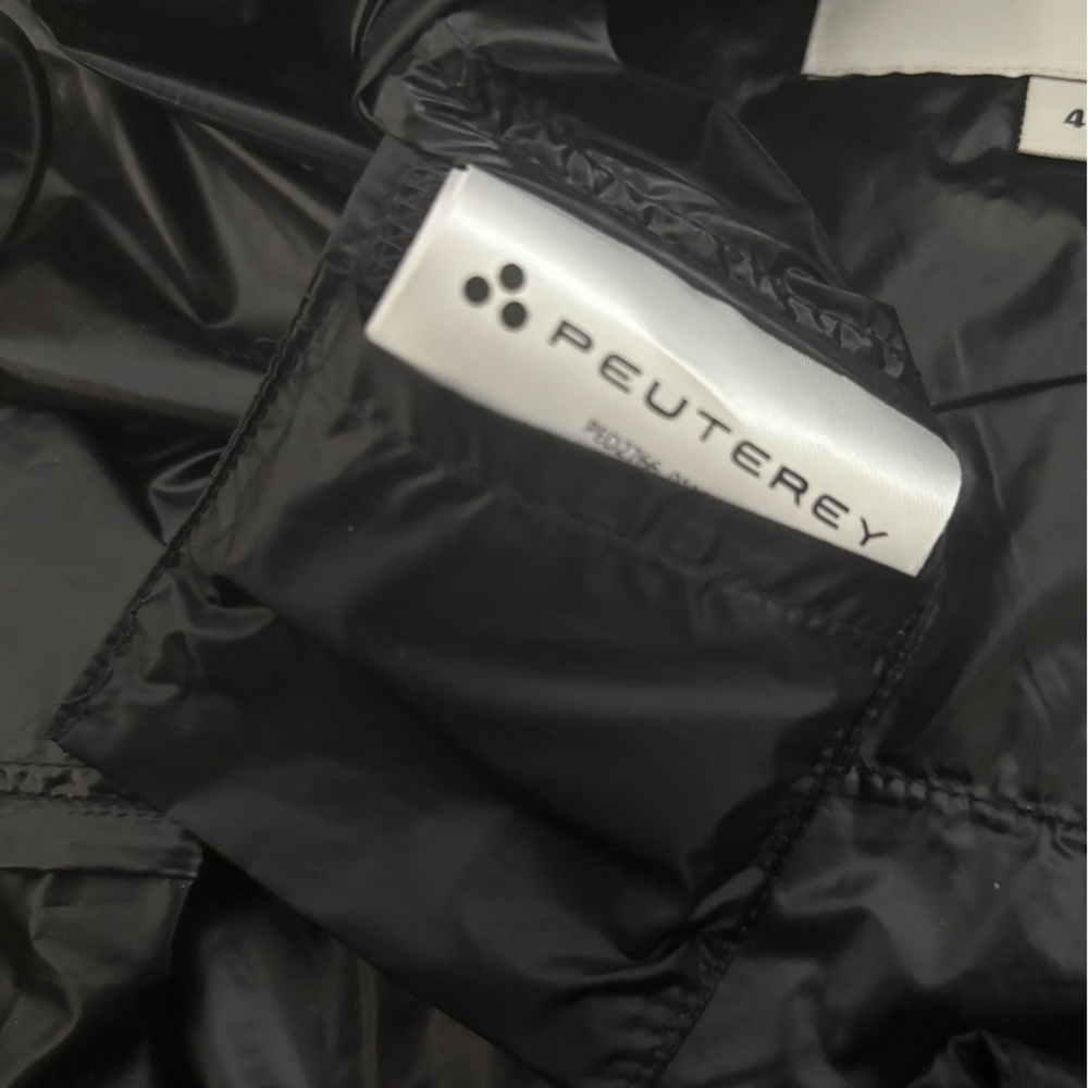 Peuterey Full Length Windbreaker Jacket Hooded Size 40 Black - Picture 15 of 16